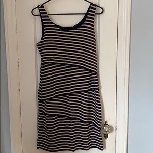 Navy and gold dress